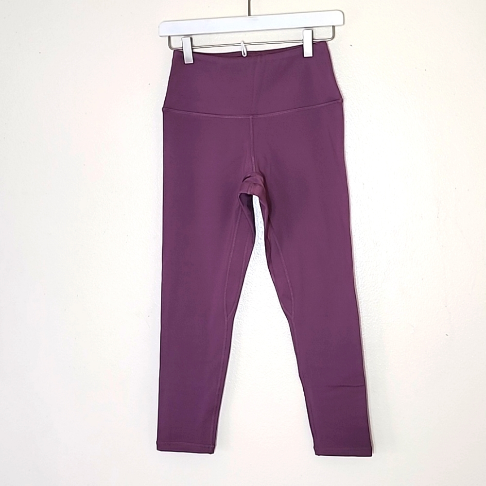 Colorfulkoala Plum Soft Fleece Lined Athletic Leggings
